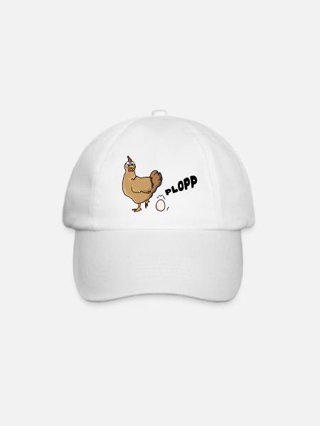 Plopp - Baseballkappe - Weiß/Weiß