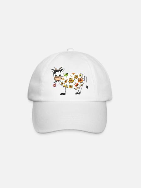 Kuh - Baseballkappe - Weiß/Weiß