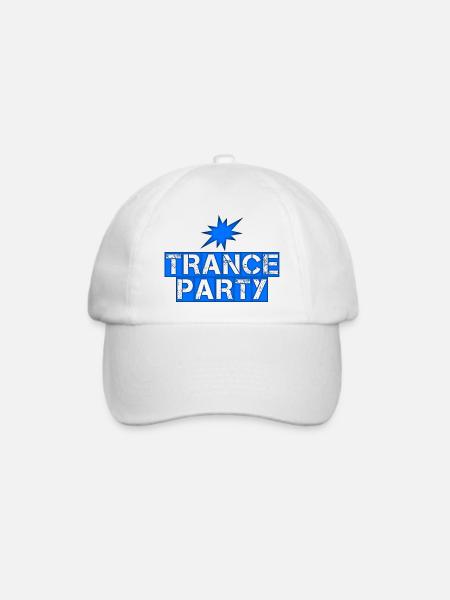 Trance Party - Baseballkappe - Weiß/Weiß