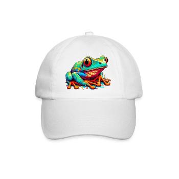Frosch - Baseballkappe - Weiß/Weiß - Vorne