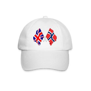 Flagge England, Flagge Norwegen - Baseballkappe - Weiß/Weiß - Vorne