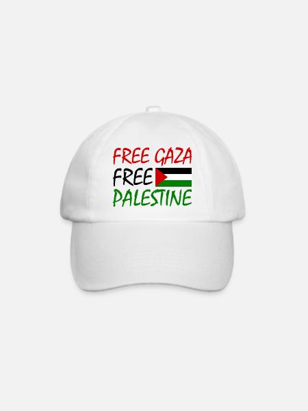 Free gaza Free palestine - Baseballkappe - Weiß/Weiß