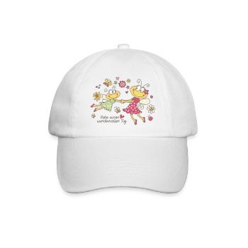 Schmetterlingstanz - Baseballkappe - Weiß/Weiß - Vorne