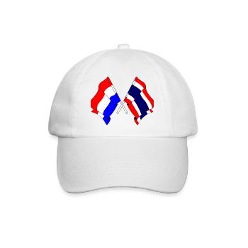 Flagge Niederlande Thailand - Baseballkappe - Weiß/Weiß - Vorne