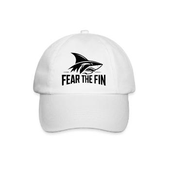 FÜRCHTE DIE FLOSSE - Baseballkappe - Weiß/Weiß - Vorne