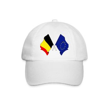 Flagge Belgien Europa - Baseballkappe - Weiß/Weiß - Vorne