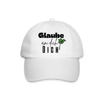 Glaube an dich - Baseballkappe - Weiß/Weiß - Vorne