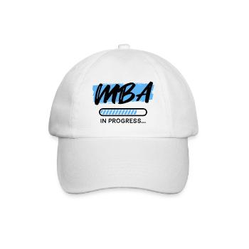 MBA In progress - Baseballkappe - Weiß/Weiß - Vorne