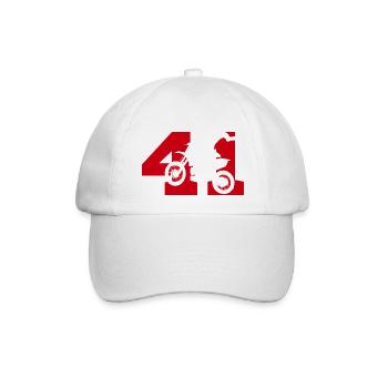 Moto 41 Biker - Baseballkappe - Weiß/Weiß - Vorne