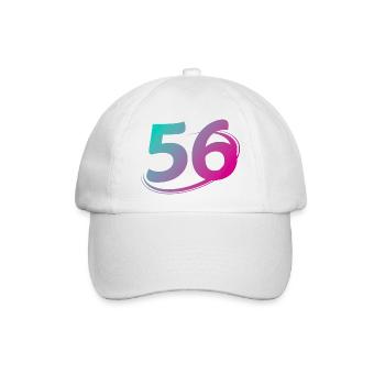 Nummer 56 mehrfarbig - Baseballkappe - Weiß/Weiß - Vorne