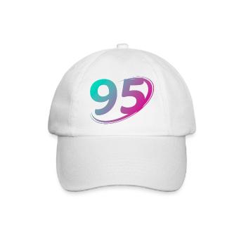 Nummer 95 mehrfarbig - Baseballkappe - Weiß/Weiß - Vorne