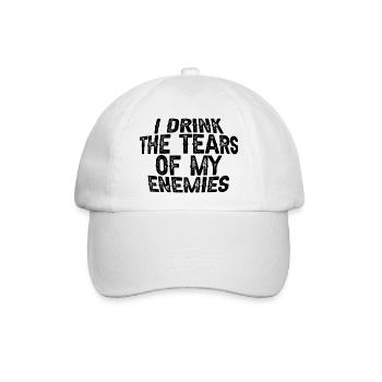 I Drink The Tears Of My Enemies 3 - Baseballkappe - Weiß/Weiß - Vorne
