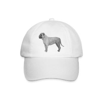 Bullmastiff - Baseballkappe - Weiß/Weiß - Vorne