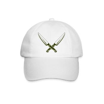 messer - Baseballkappe - Weiß/Weiß - Vorne