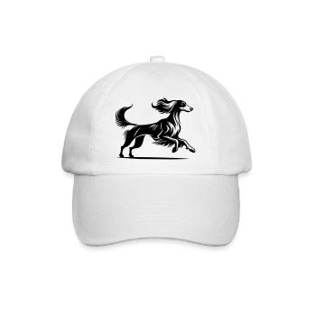 Saluki - Baseballkappe - Weiß/Weiß - Vorne