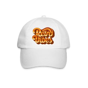 Retro-Vibes - Baseballkappe - Weiß/Weiß - Vorne