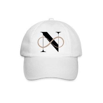 Unendlicher Buchstabe n - Baseballkappe - Weiß/Weiß - Vorne