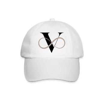 Unendlicher Buchstabe V - Baseballkappe - Weiß/Weiß - Vorne