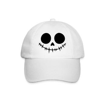 Halloween Kostüm Kürbis Zombie Hexe Vampir - Baseballkappe - Weiß/Weiß - Vorne