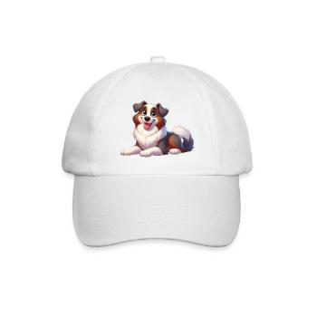 Australischer Schäferhund 2 - Baseballkappe - Weiß/Weiß - Vorne