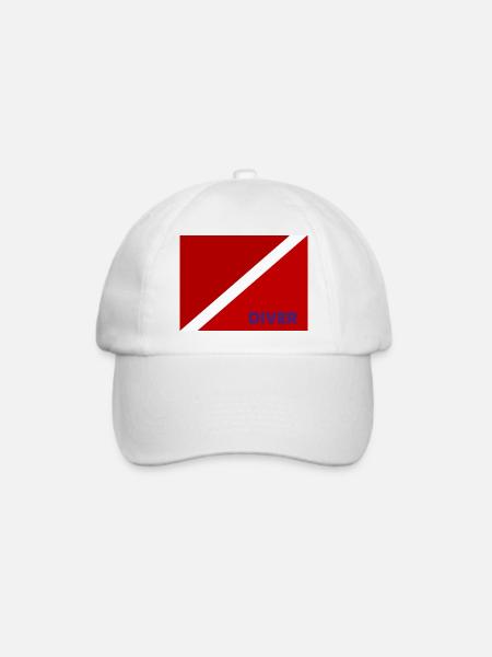 Tauchzeichen - Baseballkappe - Weiß/Weiß