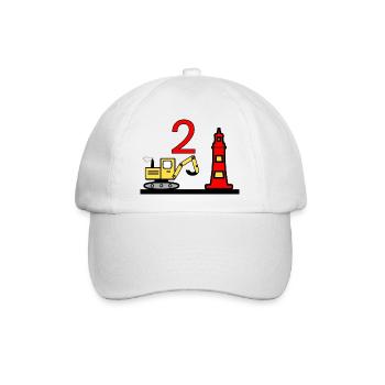 Bagger - Baseballkappe - Weiß/Weiß - Vorne