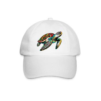 Schildkröte - Baseballkappe - Weiß/Weiß - Vorne