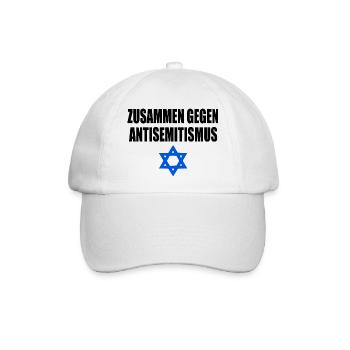 zusammen gegen antisemitismus - Baseballkappe - Weiß/Weiß - Vorne