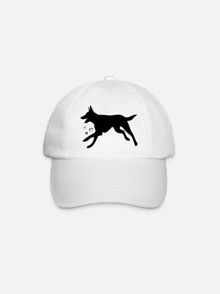 Belgischer Malinois-Schäferhund - Baseballkappe - Weiß/Weiß