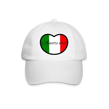 Italia amore mio - Baseballkappe - Weiß/Weiß - Vorne