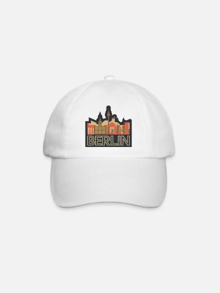 Berlin Skyline - Baseballkappe - Weiß/Weiß