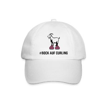eisstockschießen curling curler curlingsport - Baseballkappe - Weiß/Weiß - Vorne