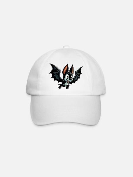 Fledermaus - Baseballkappe - Weiß/Weiß