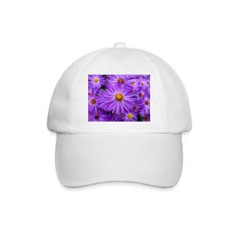 Neuengland-Aster auch behaartes Michaelmas-Gänseblümchen - Baseballkappe - Weiß/Weiß - Vorne