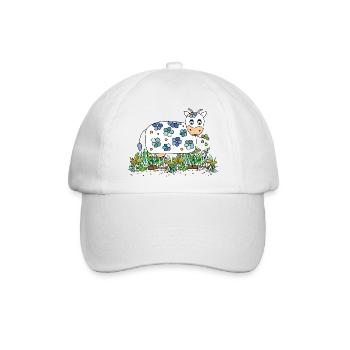 Kuh - Baseballkappe - Weiß/Weiß - Vorne