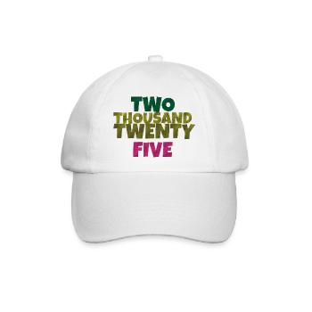 two thousand twenty five - Baseballkappe - Weiß/Weiß - Vorne