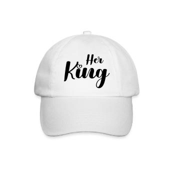 her king - Baseballkappe - Weiß/Weiß - Vorne