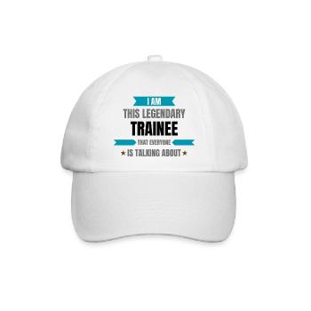 Trainee is legendary - Baseballkappe - Weiß/Weiß - Vorne