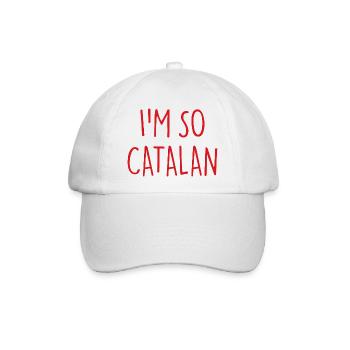I'M SO CATALAN Katalanisch Katalonien - Baseballkappe - Weiß/Weiß - Vorne
