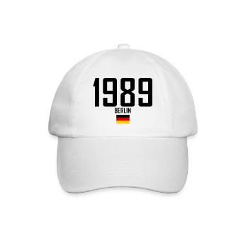 Berlin 1989, ein Symbol des Friedens - Baseballkappe - Weiß/Weiß - Vorne