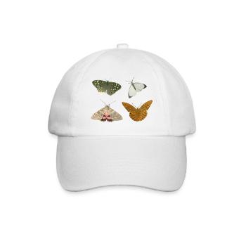 Insekten Schmetterlinge - Baseballkappe - Weiß/Weiß - Vorne
