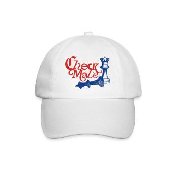 Check Mate Statement - Baseballkappe - Weiß/Weiß - Vorne