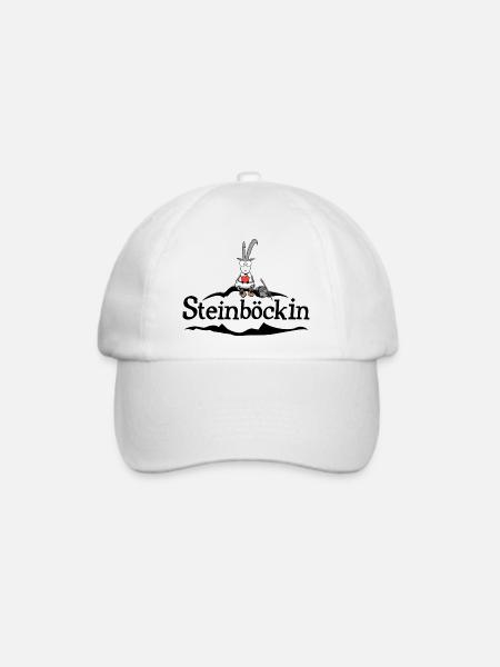 Steinbock - Baseballkappe - Weiß/Weiß
