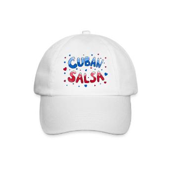 Cuban Salsa Rueda Timba Tanzen - Baseballkappe - Weiß/Weiß - Vorne