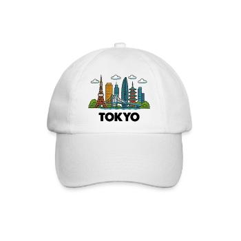 tokyo city skyline - Baseballkappe - Weiß/Weiß - Vorne