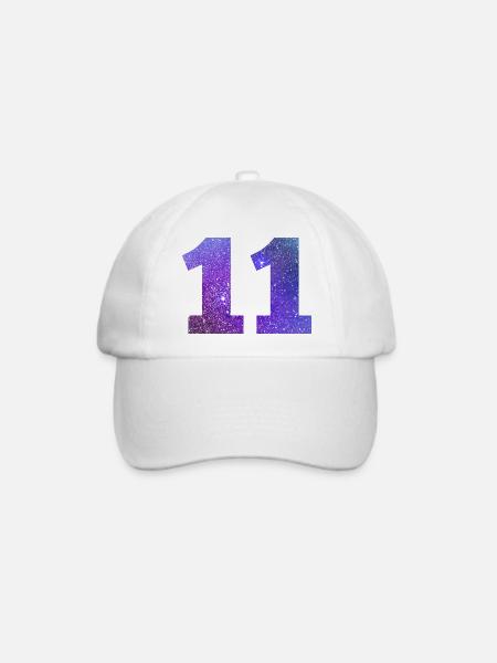Galaxie Nummer 11 - Baseballkappe - Weiß/Weiß
