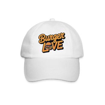 Burger Love Must-have für Fast-Food-Fans - Baseballkappe - Weiß/Weiß - Vorne