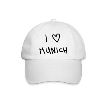 I love Munich - Baseballkappe - Weiß/Weiß - Vorne