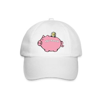 Sparschwein der alten Schule - Baseballkappe - Weiß/Weiß - Vorne
