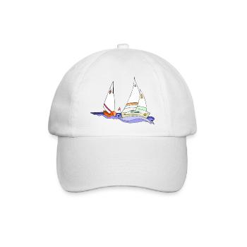 Segelboot - Baseballkappe - Weiß/Weiß - Vorne